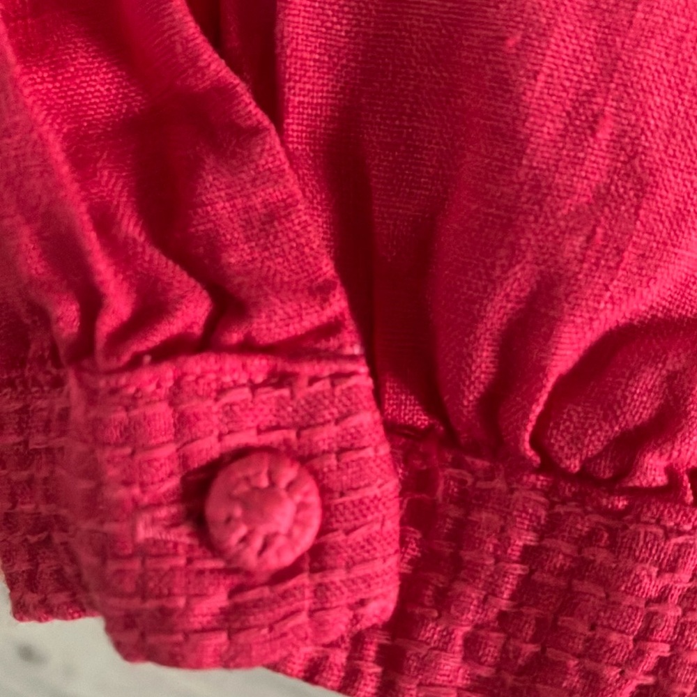 Women's Johnny Was Arla Chic‎ Pink 100% Linen Dress Embroidered Design Sz S- EUC - Picture 8 of 12